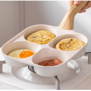 chảo chiên trứng 4 ngăn làm bánh mini chảo Đổ bánh xèo Đa năng dùng Được mọi loại bếp msp 03015154