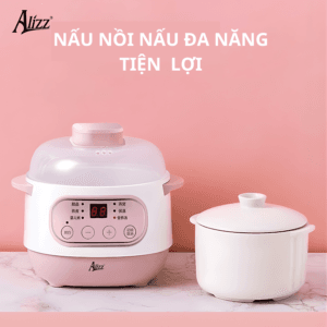 nồi hầm Điện mini nấu cháo chậm công suất 200w lòng nồi gốm sứ giữ nhiệt an toàn msp 03014822