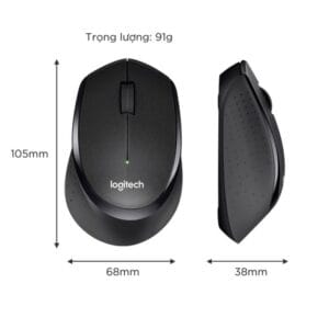  chuột máy tính không dây logitech m330 silent plus usb không Ồn tặng kèm pin bh 12t msp 032m330