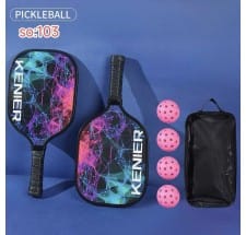  bộ vợt pickleball bề mặt sợi carbon gồm 2 cây vợt, 4 quả bóng, 1 túi đựng đồ msp 032107 103